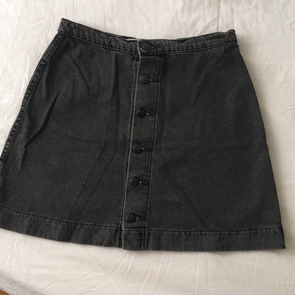 American Apparel Charcoal Denim Mini Skirt